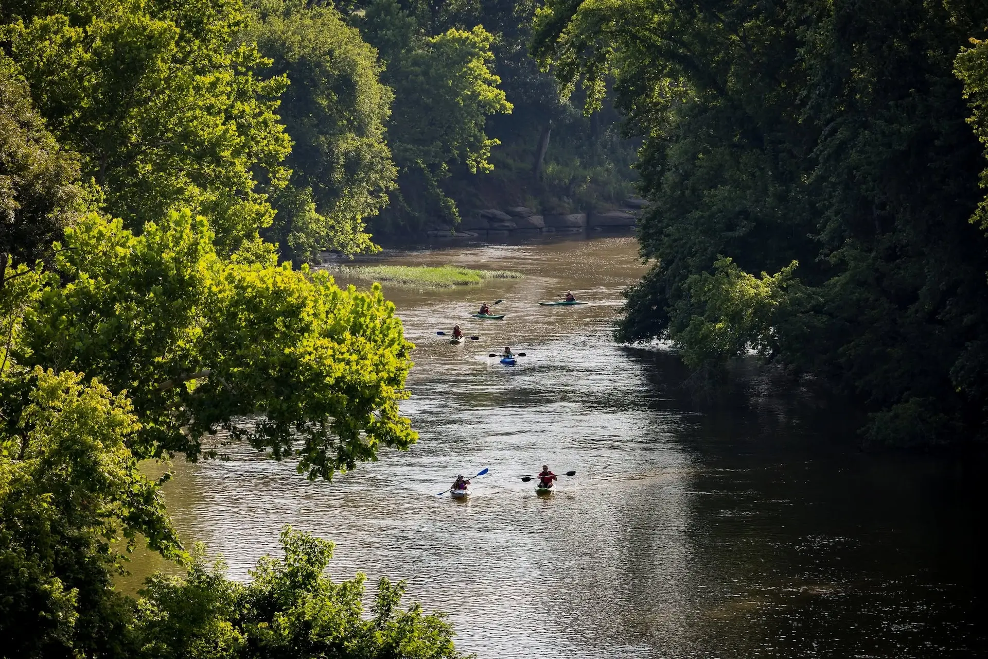 Kayaking and outdoor play in Marshall County