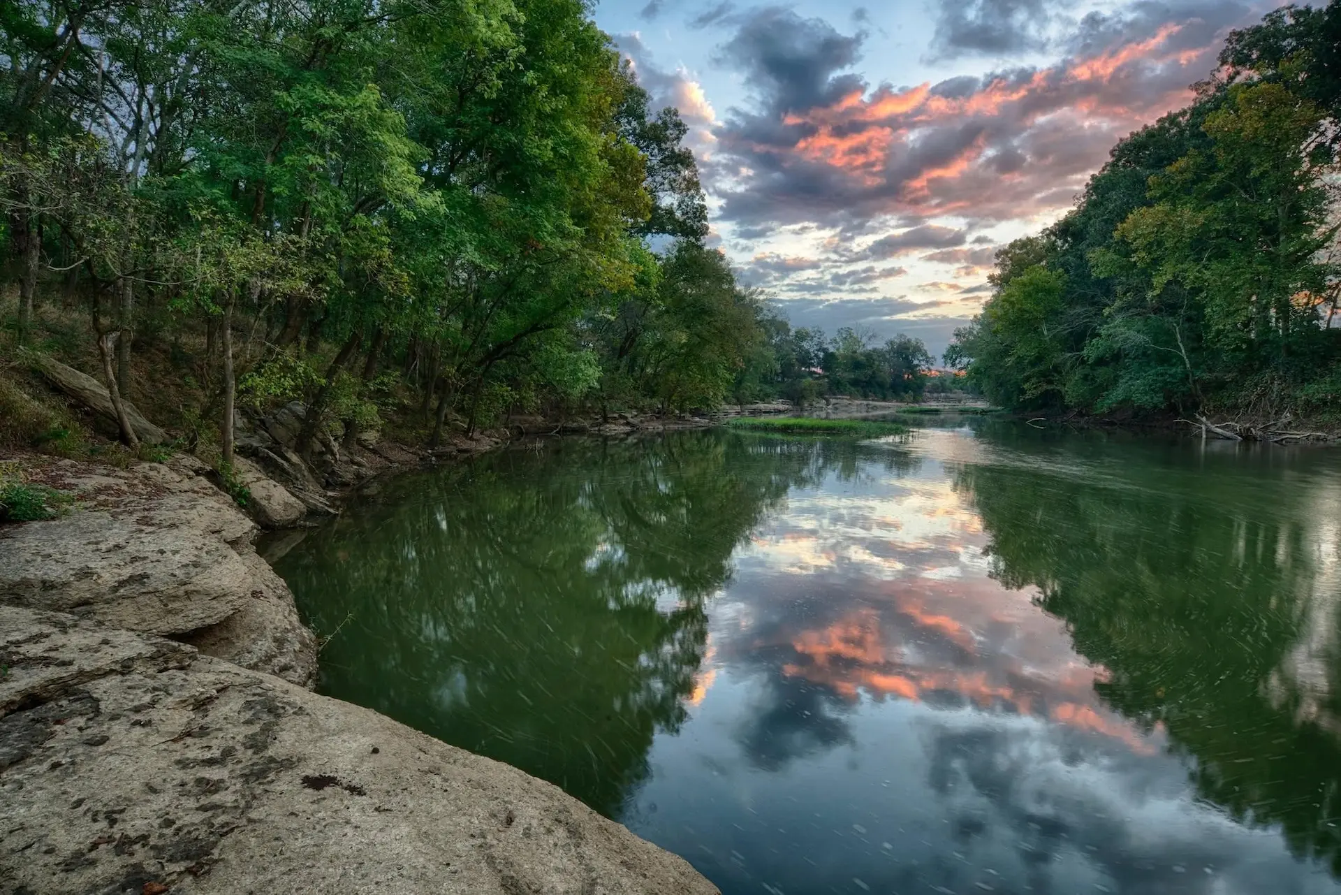 The Duck River winding through Marshall County