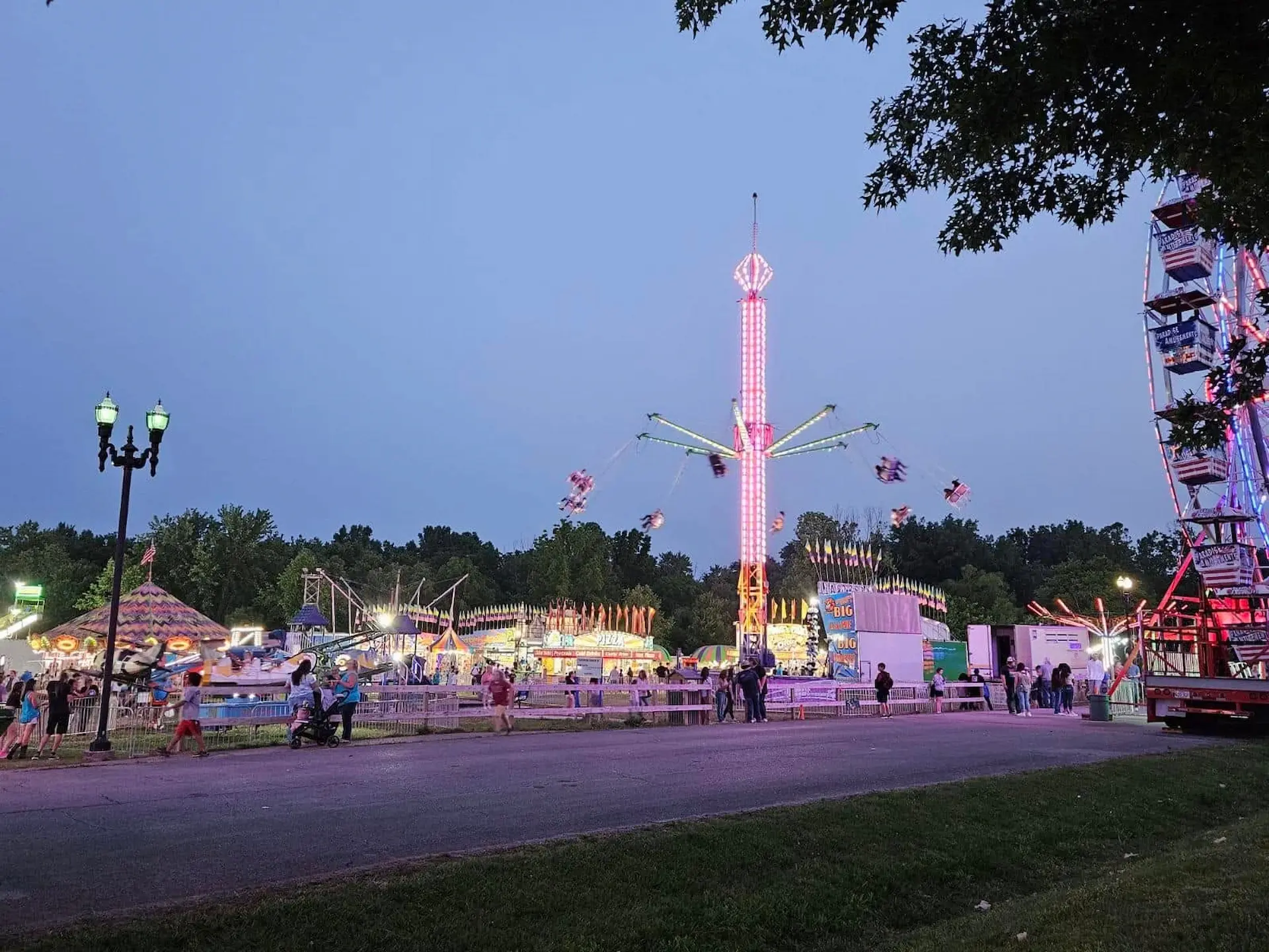 A carnival ride at the Lewisburg Rotary Club Carnival in Marshall County